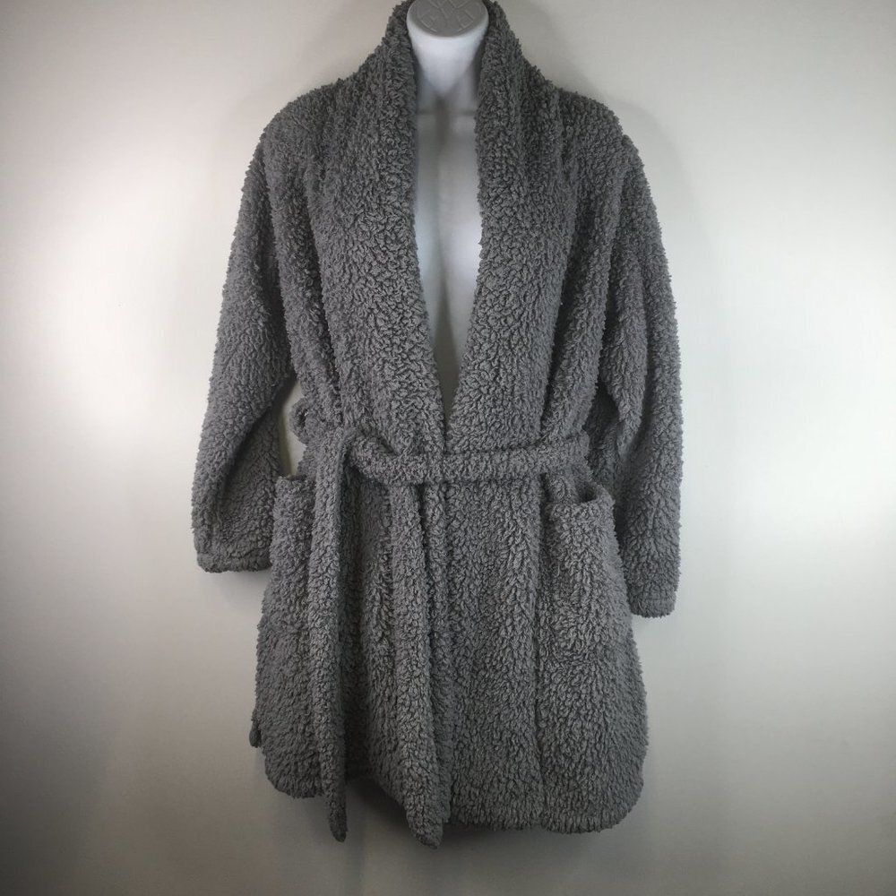 Natori Plush Gray Fuzzy Robe Size S/M - image 3